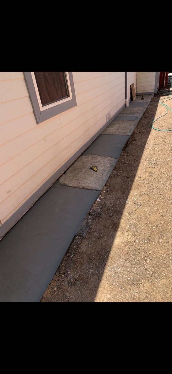 New flatwork sidewalk, Imperial Foundation Repair job site in North Texas