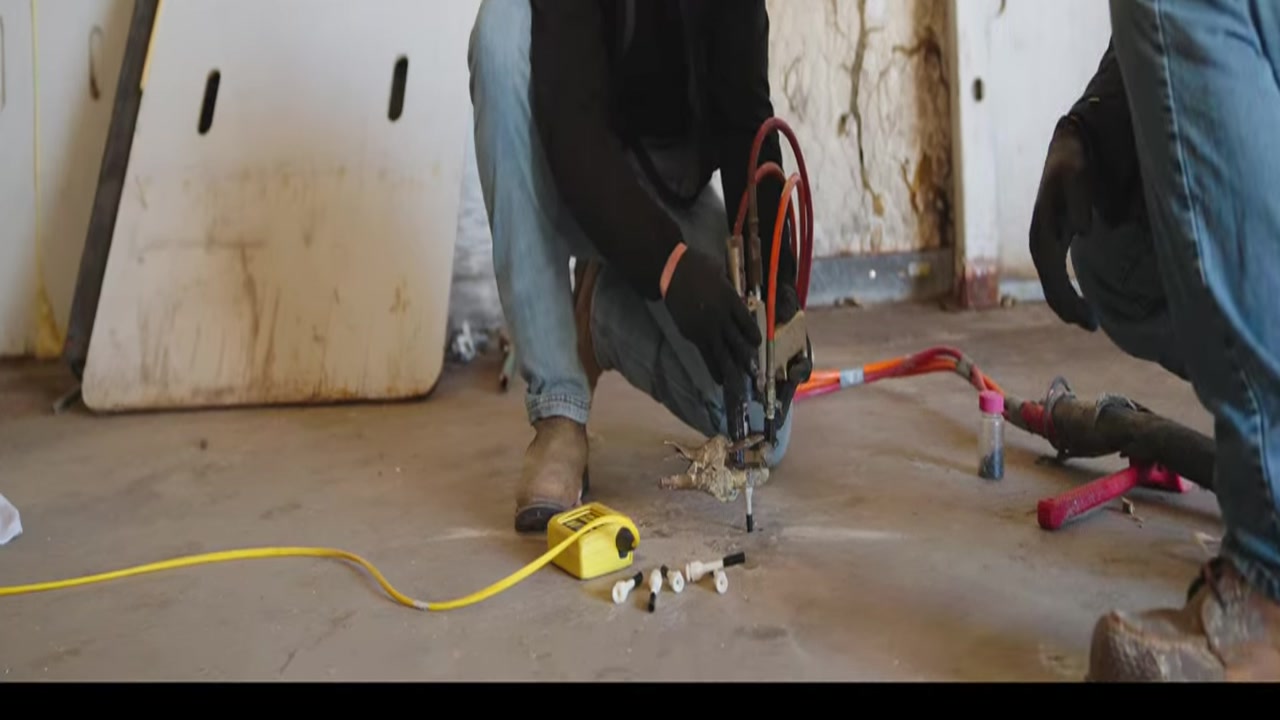 Imperial Foundation Repair team performing foundation work in DFW